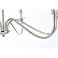 thumbnail image 4 of Maklaine Modern 6-Light Transitional Metal Chandelier in Polished Nickel, 4 of 6