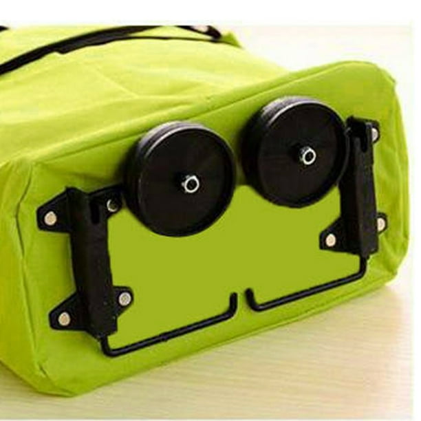 Bolsa de compras plegable con ruedas, bolsa de compras plegable verde, bolsa de carrito de compras, bolsa de carrito de compras plegable, artesanía excepcional