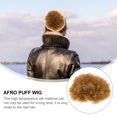 thumbnail image 2 of Perruque Afro Puff Chignon Afro Bouclé Extension de Cheveux Postiches Femmes Headdress, 2 of 8