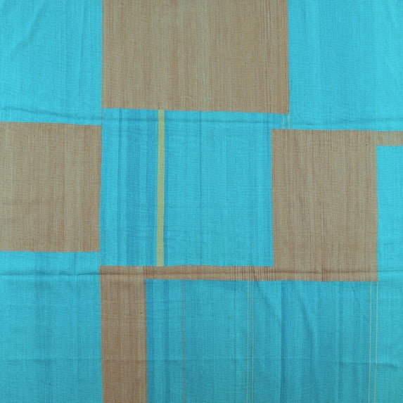 Ahgly Company Indoor Square Abstract Light Blue Contemporary Area Rugs, 5' Square