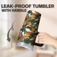 thumbnail image 5 of Camo 20oz Stainless Steel Tumbler with Handle and Straw – Insulated Travel Cup with Sliding Lid, 360° Full Wrap Printed Mug for Home, Outdoor & Sports Use, Camouflage, 5 of 6
