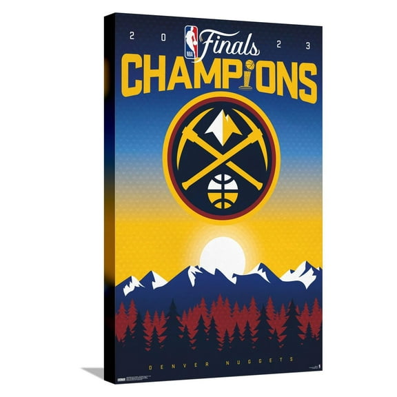 NBA Denver Nuggets - 2023 NBA Finals Team Logo Canvas Wall Poster, 14.725" x 22.375"