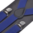 thumbnail image 3 of TopTie Unisex Suspenders Solid Color Y-Back Clip Suspender - 1 Inch Wide-Blue, 3 of 7
