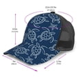 thumbnail image 2 of Lsque Sea Turtle Printed Trucker Hat - Baseball Cap for Men Women - Breathable Mesh Side, Adjustable Fit - for Casual Wear, 2 of 7