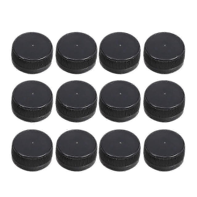 100pcs Plastic Drink Bottle Covers Colorful Spring Water Bottle Diy Caps (black)