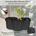 thumbnail image 4 of Tutuviw 4 Pack Reusable Tree Mulch Ring, 24.4in Non-Woven Tree Protector Mat, Plant Root Protection, Tree Ring Weed Fabric Cover with 16 Pcs Stakes Staples for Landscape Control, 4 of 7