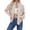 Apricot, variant on Womens Button Down Cardigan Open Front Stand Collared Fall Fashion 2025 V Neck Outerwear Sweater Jacket L