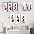 thumbnail image 4 of Designart "Ethereal Elegance Magenta Ink Clouds III" Abstract Painting Wall Art Set Of 3 - Modern Gold Canvas Set For Living Room Decor, 4 of 6
