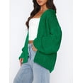 thumbnail image 3 of Cardigan de Punto Grueso PRETTYGARDEN Verde Talle Grande, 3 of 7