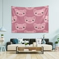thumbnail image 4 of FREEAMG Pink Pig Cartoon Tapestry Aesthetic Tapestry Wall Hanging for Home Decor 60" x 40" Inches, 4 of 6