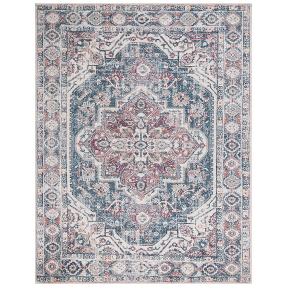 SAFAVIEH Classic Vintage Blake Medallion Area Rug, Blue/Red, 9' x 12'
