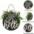 thumbnail image 5 of BKER Hello Door Plate Decorative Plate Simulation Flower Wall Hanging Home Decoration Wreath, 5 of 5