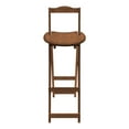 thumbnail image 5 of Folding Wood Bar Stools, Portable Bamboo 29.5" Tall Chair with Backrest and Footrest for Home, Kitchen Island, 5 of 10