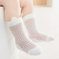 thumbnail image 2 of Krdevn Baby Socks - Breathable Baby Socks Soft Mesh Toddler Socks with Stretch Comfortable Everyday Socks for Boys Girls - Socks for Baby Girl,Color:White,Size:2-3 Years, 2 of 4