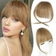 thumbnail image 1 of Pinza para el pelo con flequillo rosa, siete flequillos, cabello humano con flecos para mujer, 1 of 7