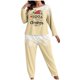 thumbnail image 2 of Conjunto de pantalones y blusa de poliéster para mujer, de manga larga, con estampado de moda, informal, para estar en casa, talla grande, 2 of 4