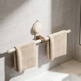 thumbnail image 4 of Apmemiss Clearance Vintage Walnut Suction Cup Towel Bar No Drill Wall Mounted Towel Rack Reusable Heavy Duty Bathroom Towel RACK for Shower Bath RV Kitchen, 4 of 6