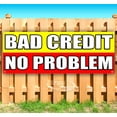 thumbnail image 1 of Bad Credit No Problem 13 oz Vinyl Banner With Metal Grommets, 1 of 4