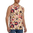 thumbnail image 2 of Xecao gold Skull Guitar record Print Men's Tank Top: Sleek Sleeveless Tee for Casual Sports and Beach Occasions-Small, 2 of 7