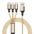 thumbnail image 2 of Cable de datos de uno a tres teléfonos móviles para Apple Android tipo-c cable de carga trenzado tres en uno, 2 of 5