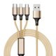 thumbnail image 2 of Cable de datos de uno a tres teléfonos móviles para Apple Android tipo-c cable de carga trenzado tres en uno, 2 of 5