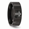 thumbnail image 5 of Stainless Steel Polished and Matte 0.05ct. tw. Diamond Cross Ring Size: 10; for Adults and Teens; for Women and Men, 5 of 7