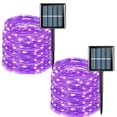 thumbnail image 1 of LEEYNEER 2 Packs (250 LED Bulbs Total) Solar-Powered 81-Foot Waterproof IP65 String Lights with Motion Sensor & Remote-Free Operation - Energy-Efficient Solar Fairy Lights for Halloween, 1 of 6