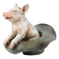 thumbnail image 4 of Country Farmside Western Adorable "Babe" Pink Pig In Cowboy Hat Figurine 5.25"H, 4 of 7