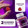thumbnail image 3 of 2 Pack - Vitamatic Biotin Gummies 10,000 mcg for Stronger Hair, Skin & Nails - 60 Vegan Gummies - Vitamin B7 (Total 120 Count), 3 of 10