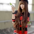 thumbnail image 3 of Femmes 80cm Mode Longue Bouclés Style Cosplay Perruque de Cheveux Pleins avec une Frange Soignée, 3 of 6