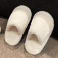 thumbnail image 4 of Kids Solid Color House Slippers, Boys Girls Simple Plain Fuzzy Open Back Indoor Slippers Warm Winter Home Slippers for Little Child to Big Kids 5.5-12 Years, 4 of 6
