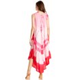 thumbnail image 2 of Sakkas Peacock Feather Caftan Dress / Cover Up - Coral - One Size, 2 of 5