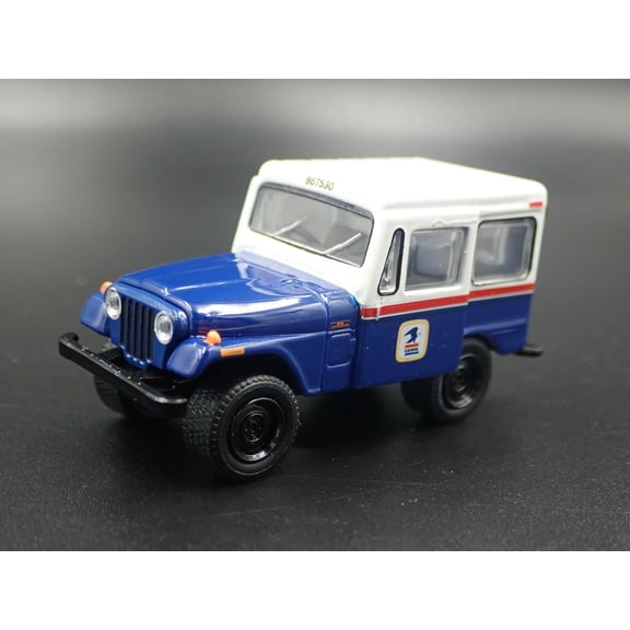 Open Box 1971 71 JEEP DJ5 US MAIL POSTAL CARRIER USPS BLUE 1/64 SCALE DIECAST MODEL CAR
