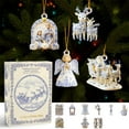 thumbnail image 2 of Porcelain Pattern Advent Calendar 2025 with 24 Days of 2D Acrylic Tree Ornaments, Festive Countdown Decorations for Family Fun Activity, Christmas Craft Gift for Teens, Girls, Boys and Kids, 2 of 7