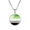 Aromantic, variant on Unisex Alloy 18mm Simple Round Cool Colorful Stripes Bisexual Flag LGBT Gay Pendant Necklace Equality Eternity Love Pride Jewelry