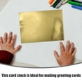 thumbnail image 3 of IFANLANDOR 20Pcs Cardstock Paper for Crafting and Invitations Golden Mirror Finish Square Scrapbook Paper, 3 of 8