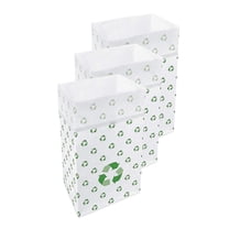 Clean Cubes 30-Gallon Pop-Up Trash Bins, 3-Pack, Recycle – Disposable, Collapsible, with Fitted Trash Bags