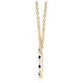 thumbnail image 2 of ANGARA Natural Sapphire and Diamond Open Circle Eternity Pendant in 14K Yellow Gold for Women (Size-1.5mm) | September Birthstone, Anniversary, Jewelry Gift for Women | Natural Blue Sapphire Necklace, 2 of 7