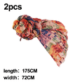 thumbnail image 2 of Scarf Stretch Turban for Women Long Hair Scarf Wrap Soft Head Band Tie African Head Wraps Tie-Dye Color, 2 of 5