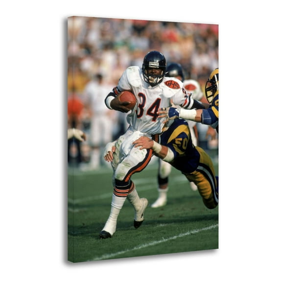 Walter Payton Running with The Ball Print Photo Art Painting Canvas Poster Home Decorative Bedroom Modern Decor Posters Gifts 12x18inch(30x45cm)