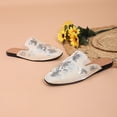 thumbnail image 2 of Xucatan Women's Sparkly Sequin Flat Sandals, Slip On Mule Slippers with Abstract Design, Plus Size Elegant Evening Wear Gift, 2 of 9