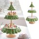 thumbnail image 2 of estante de bocadillos Estante para aperitivos de árbol de Navidad de postre Decoración de de doble capa para aniversarios Bodas Festivales Festivales Magideal estante de bocadillos, 2 of 7