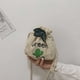 thumbnail image 4 of Qarigey Bolso con cordón de paja Adorable caricatura decorativa reemplazo mujer citas fotografía solo bolsos de hombro bolsa Bolsas de mensajero y de hombro Blanco, 4 of 6
