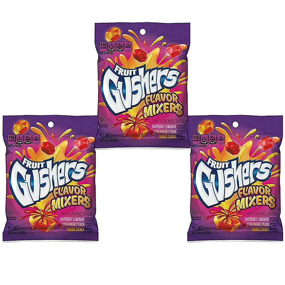 Flavor Mixers Fruit Gushers 3Pack. Glutenfree, and full of Vitamin C