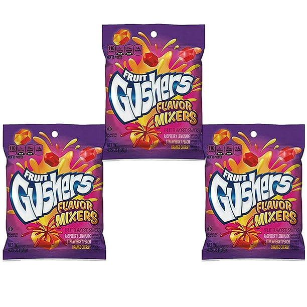 Flavor Mixers Fruit Gushers 3Pack. Glutenfree, and full of Vitamin C