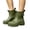 Green, variant on Womens Rain Boots Round Toe Solid Color Waterproof Garden Shoes Short Ankle Boots Slip-Resistant Kitchen Fishing Shoes
