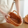 thumbnail image 4 of HongMinWen Woven Hanging Basket: Small Hanging Wicker Basket,Fruit, Kitchen,Organizing,Kitchen Wall Bread Onion Garlic Fruit Vegetable and Storage, 4 of 7