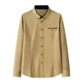 thumbnail image 1 of AherBiu Chemises Grande Taille à Boutons Manches Longues Col à Revers Mode Chemise Non Rentrée Chemises Décontractées Ajustées, 1 of 6