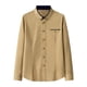 thumbnail image 1 of pstuiky hombres de manga larga, Camisa tipo cárdigan de manga larga con solapa y botones con estampado a cuadros informal para hombre. tops de invierno para hombre xl, 1 of 6