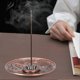 thumbnail image 4 of Double Dragon Incense Burner Plate Holder Zinc Alloy Home Decoration for Worship, 4 of 5